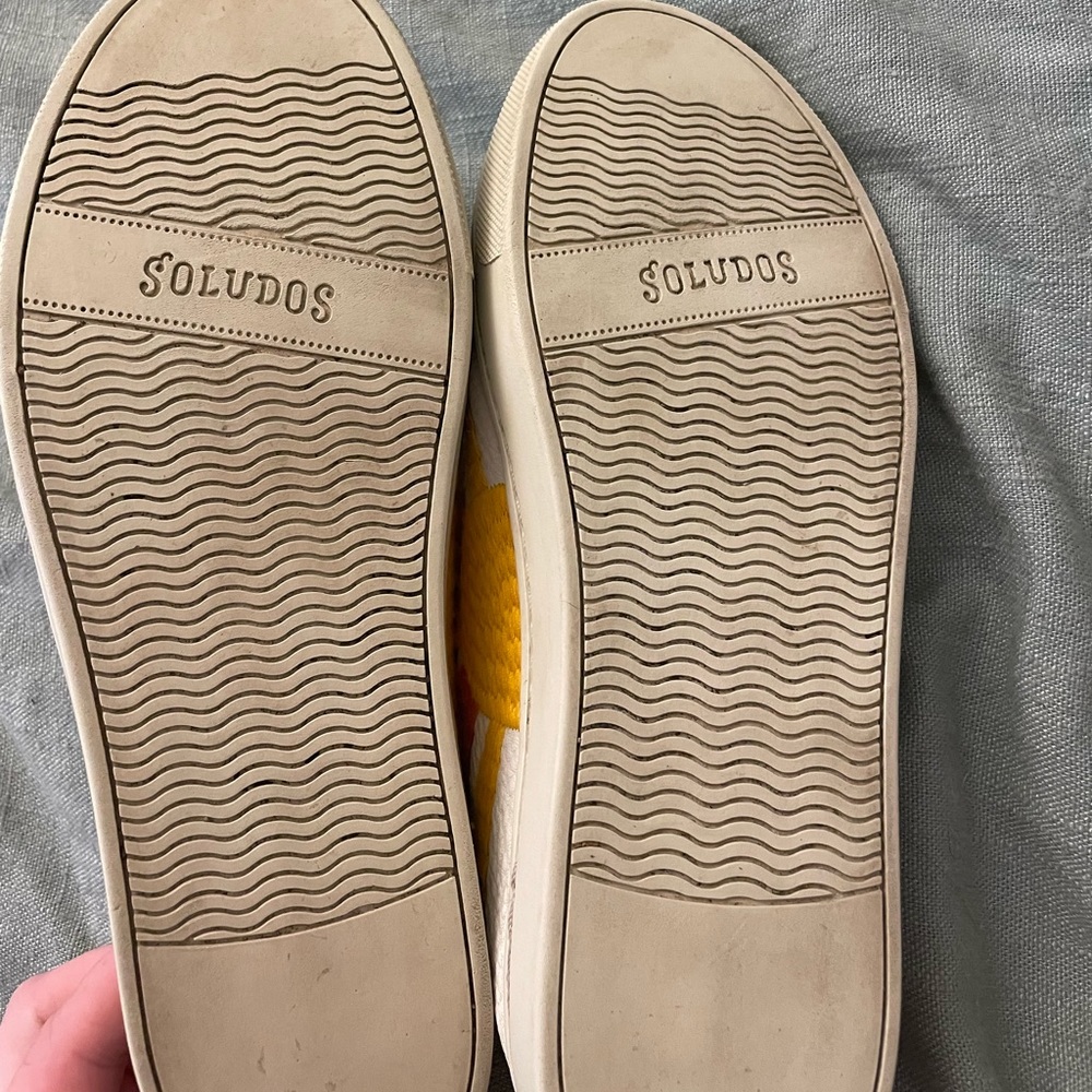 Soludos Rainbow Wave Leather and Embroidered Sneakers - Picture 7 of 11